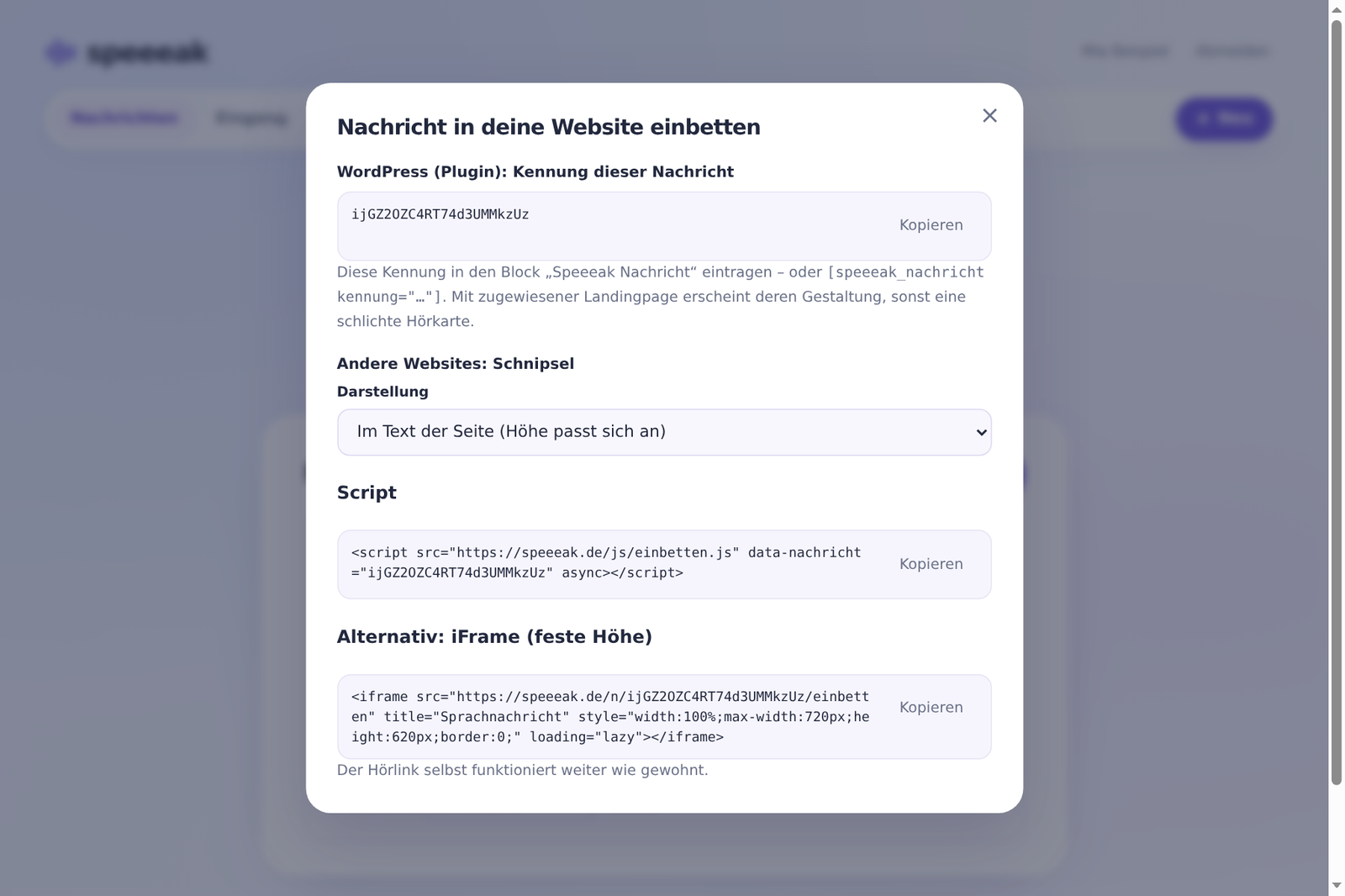 Embed window