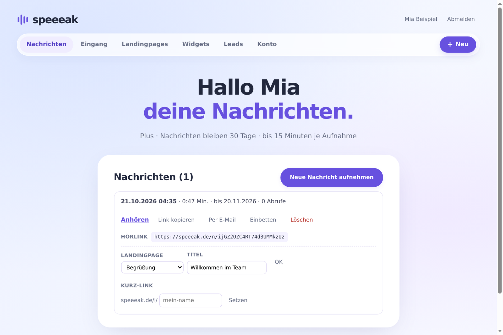 Account overview