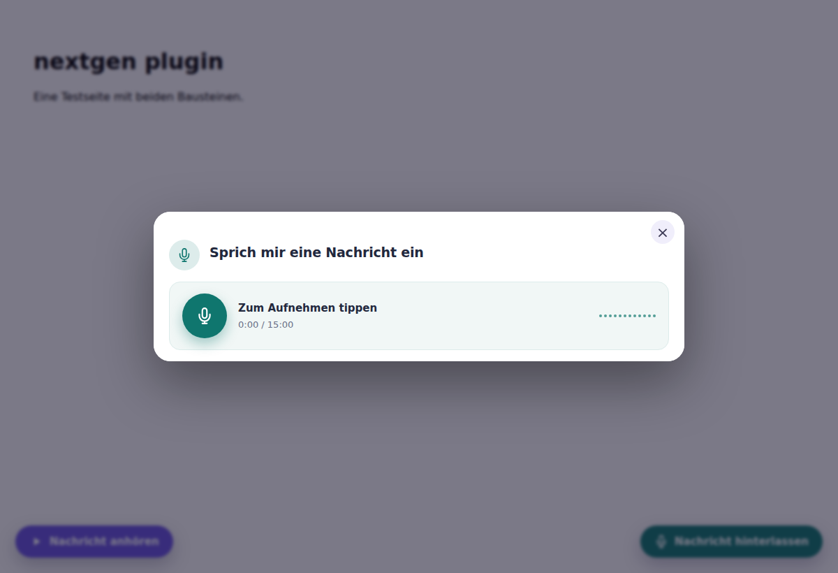 Widget as popup